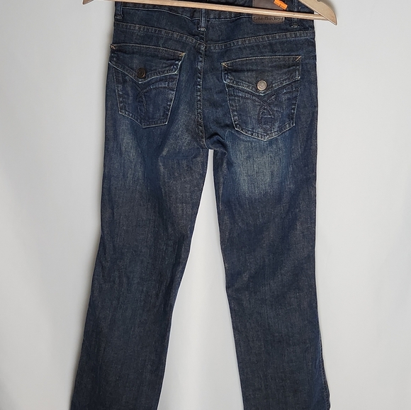 Calvin Klein Women's Boot Cut Denim Jeans Size 26/2 Dark Wash - Picture 7 of 10